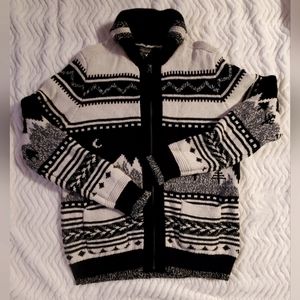 American Eagle Zip Up Collar Sweater
